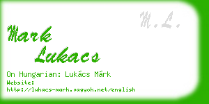 mark lukacs business card