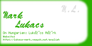 mark lukacs business card